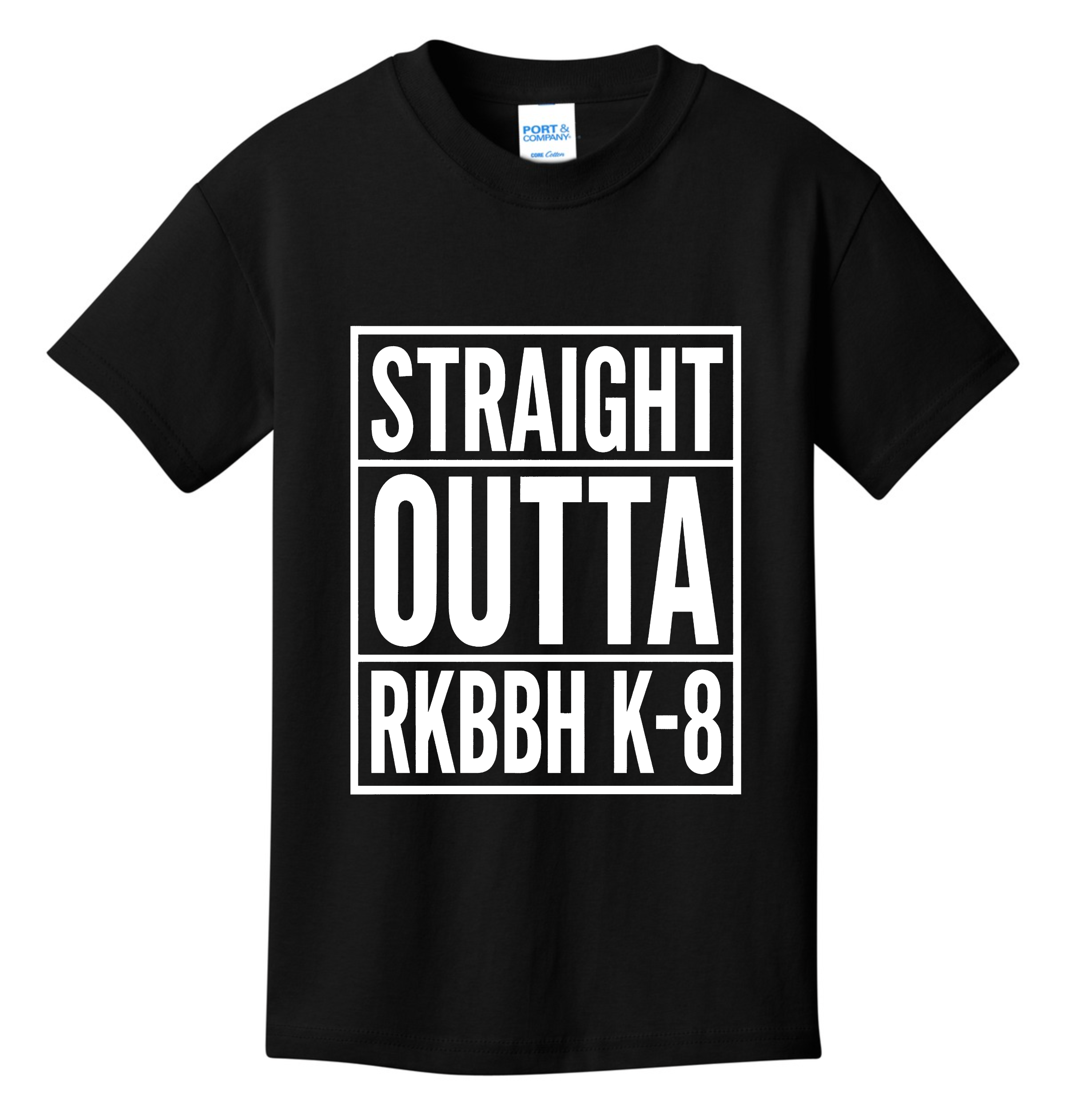 Ruth K. Broad Bay Harbor - STRAIGHT OUTTA RKBBH K-8 - Youth Core Cotton Tee